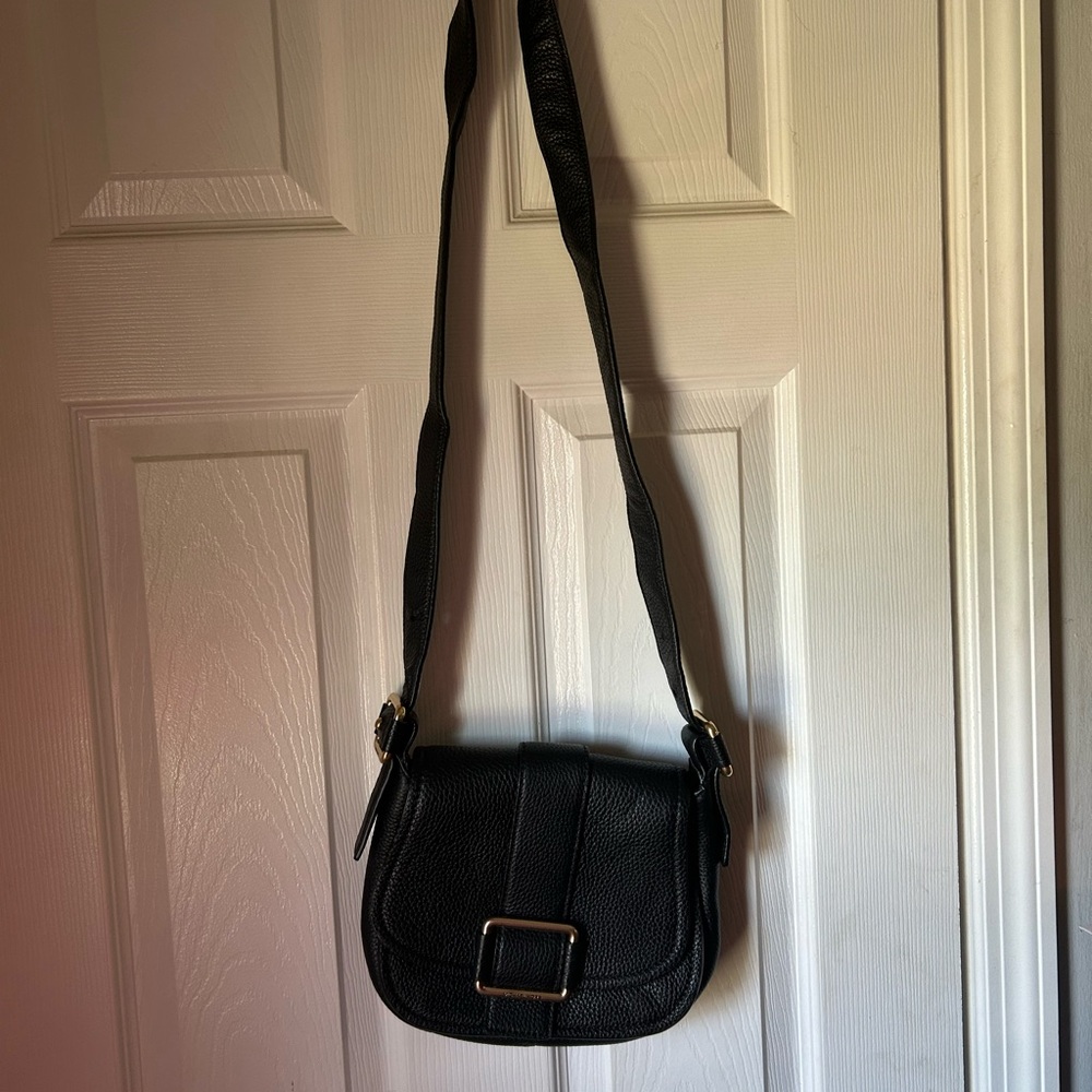 Michael Kors Black Crossbody Bag with Flap Closure